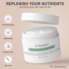 Dr. Brenner Triple Lipid Restore frasco-crema listo para uso diario.