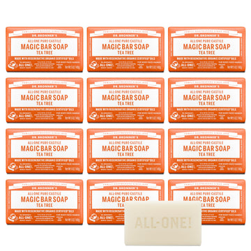 Dr. Bronner's barra de árbol de té para limpieza facial suave.