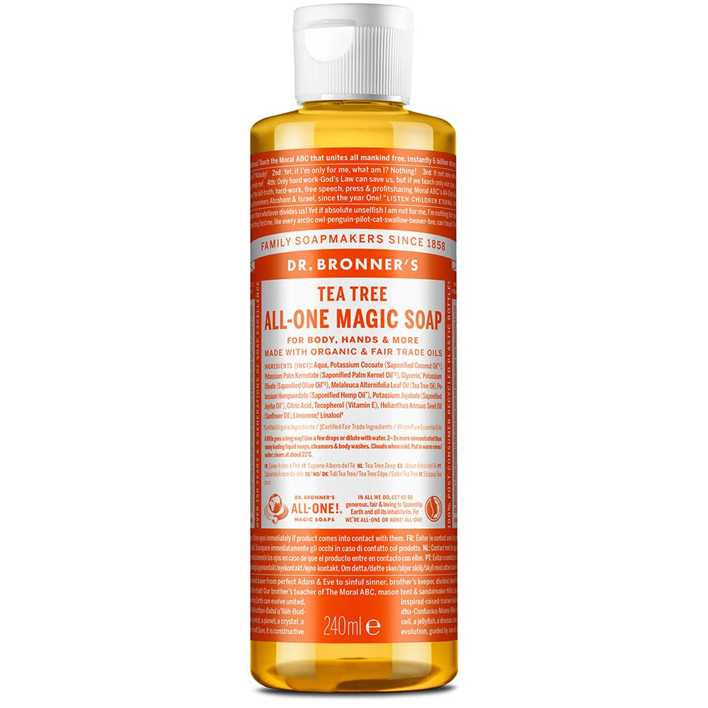 Dr. Bronner's arbol de te: jabón de Castilla para limpieza diaria suave