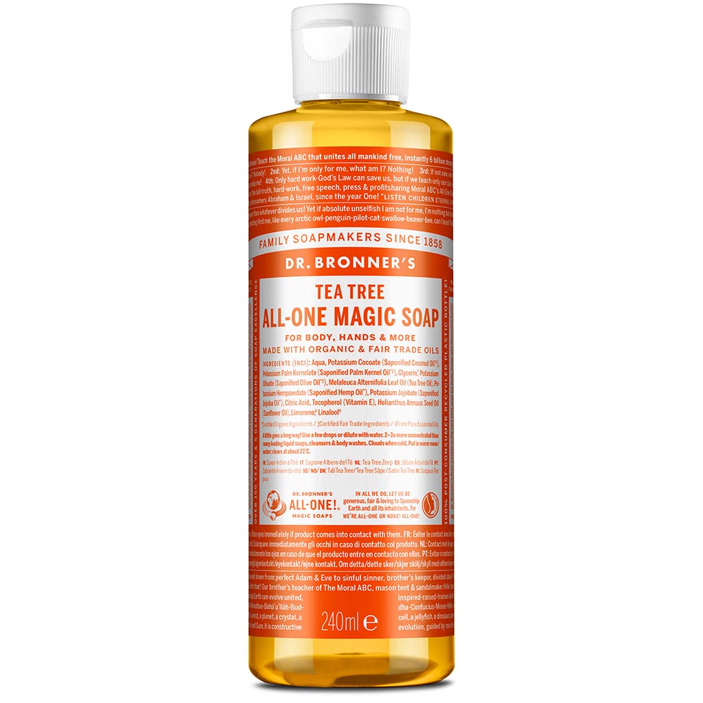 Dr. Bronner's arbol de te: jabón de Castilla para limpieza diaria suave