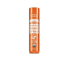 Dr. Bronner's bálsamo labial orgánico naranja jengibre, humecta labios en uso diario