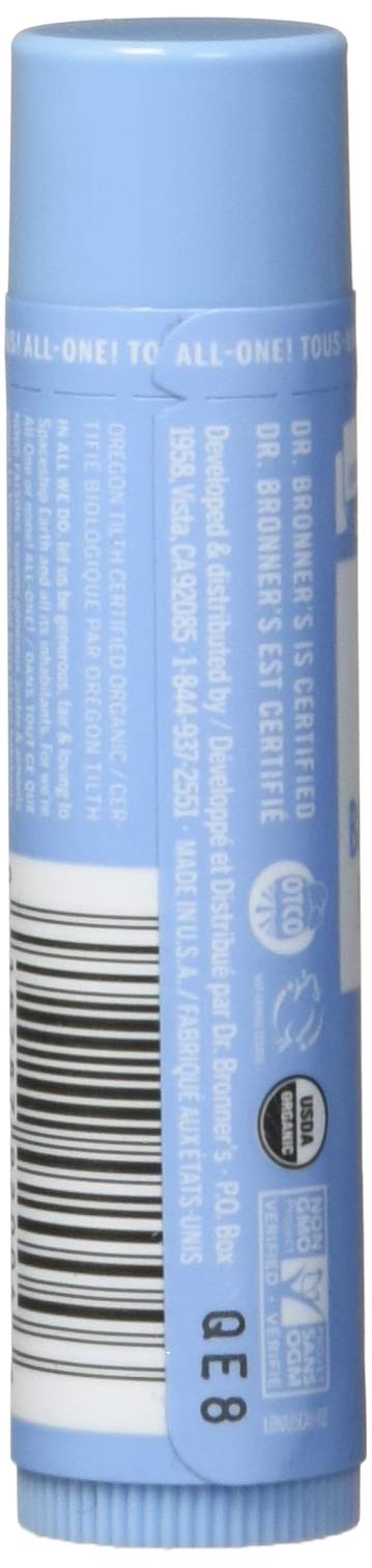 Textura cremosa y ligera de Dr. Bronner's Naked para labios.