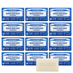Dr. Bronner's Barra Castile Menta: uso diario suave para rostro y cuerpo.