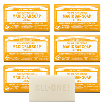 Dr. Bronner's barra cítrica con empaque de papel, opción ecológica para uso diario