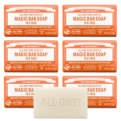 Dr. Bronner's barra magia arbol de te: limpieza suave para cara, cuerpo y cabello
