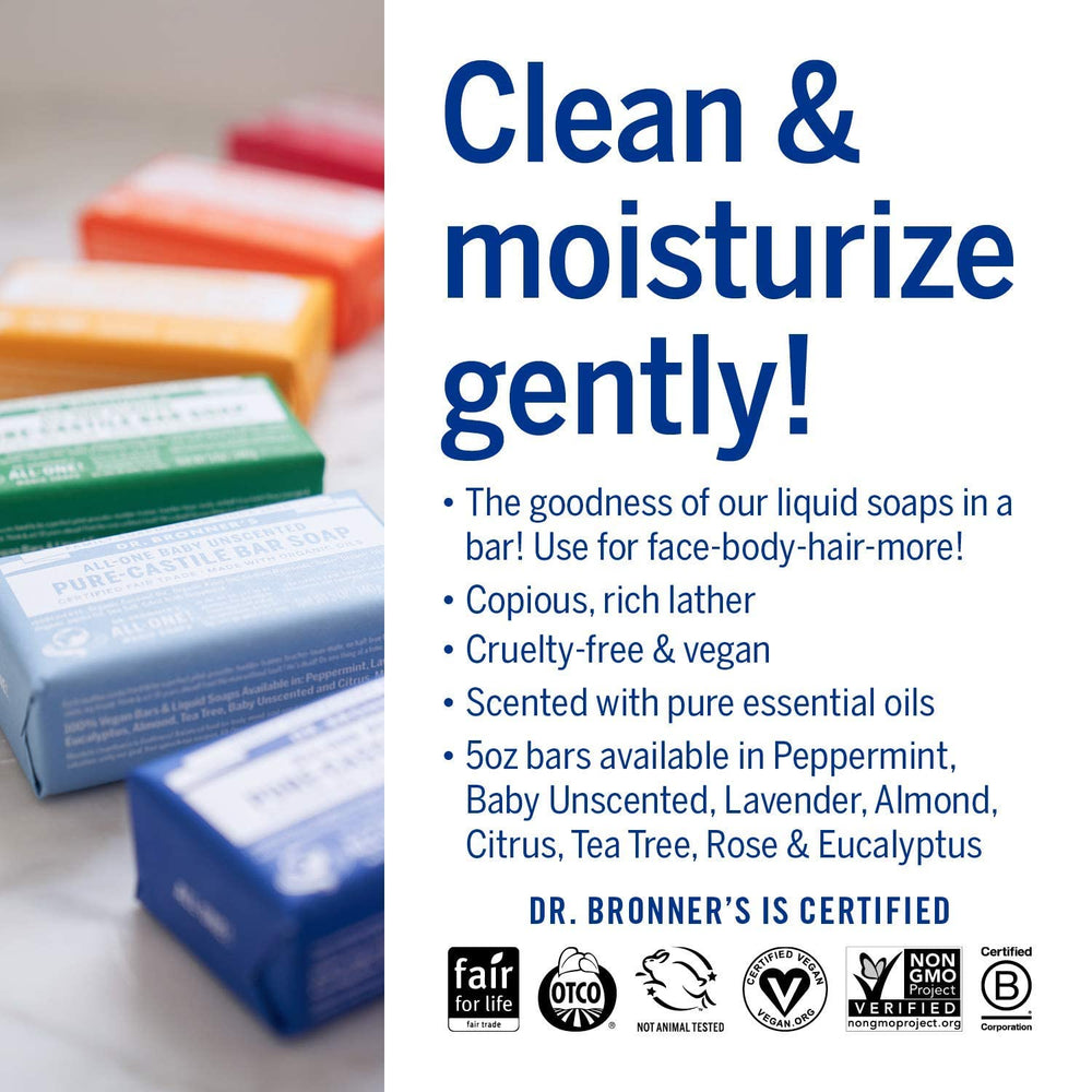 Dr. Bronner's barra cítricos: fragancia viva y limpieza eficaz