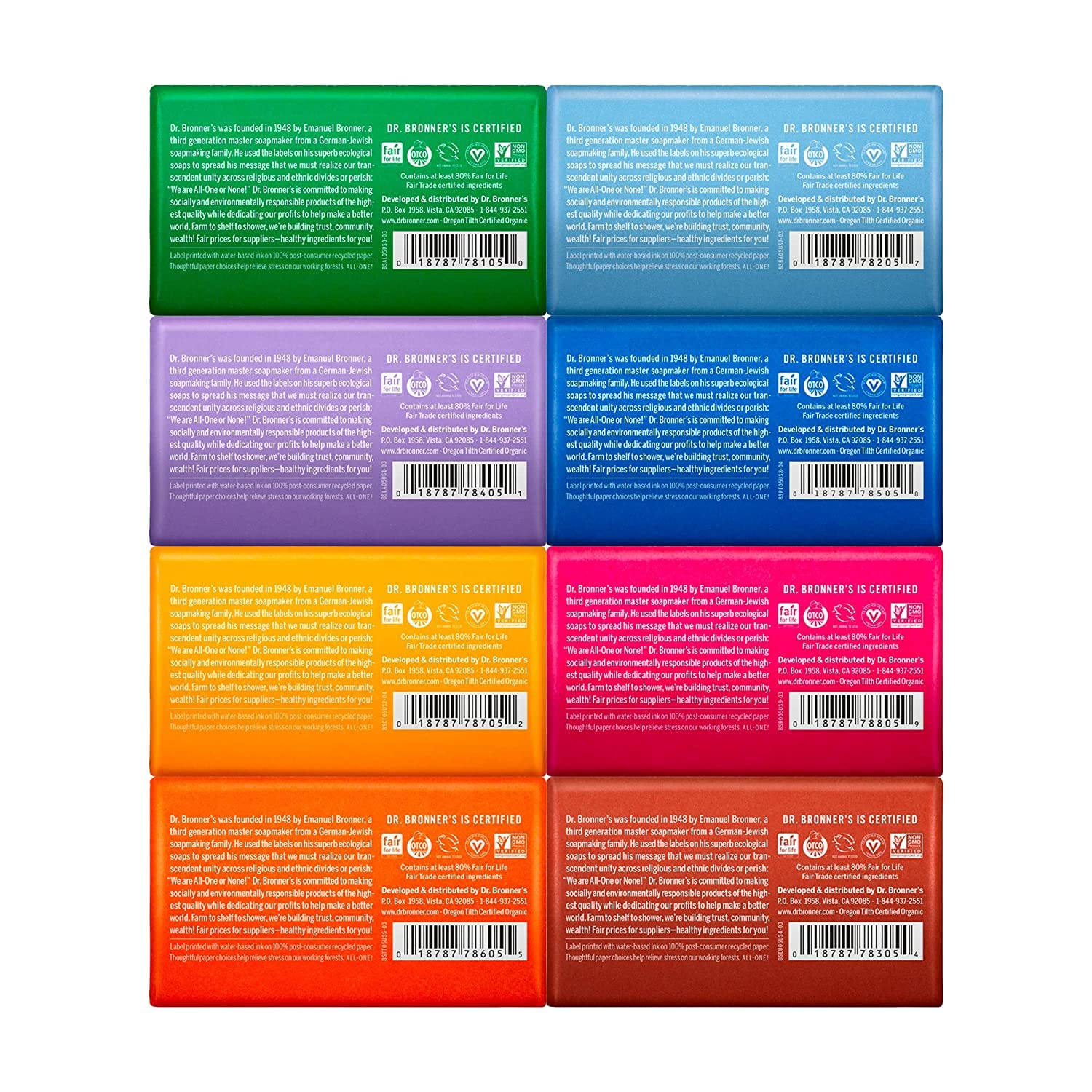 Dr. Bronner's barra sin aroma: limpieza suave para piel sensible