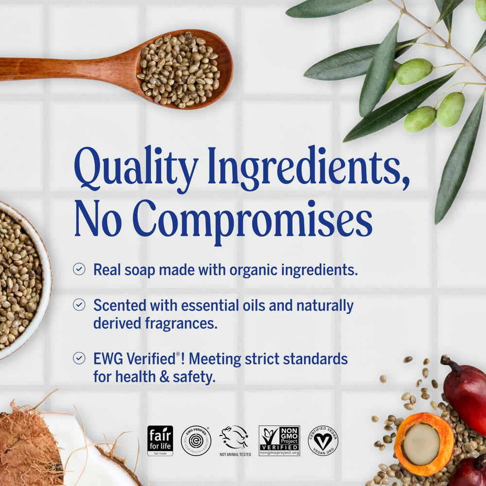 Utilisation polyvalente Dr. Bronner’s: visage, corps et cheveux