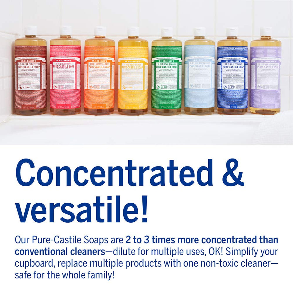 Dr. Bronner’s envase plastico reciclado, opcion ecologica para reducir residuos