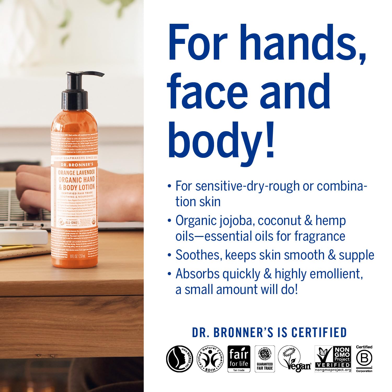 Envase reciclado de Dr. Bronner's que reduce residuos