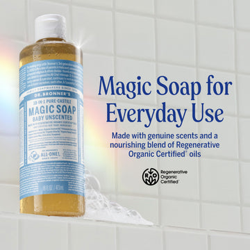 Dr. Bronner's espuma cremosa, limpieza suave y eficaz