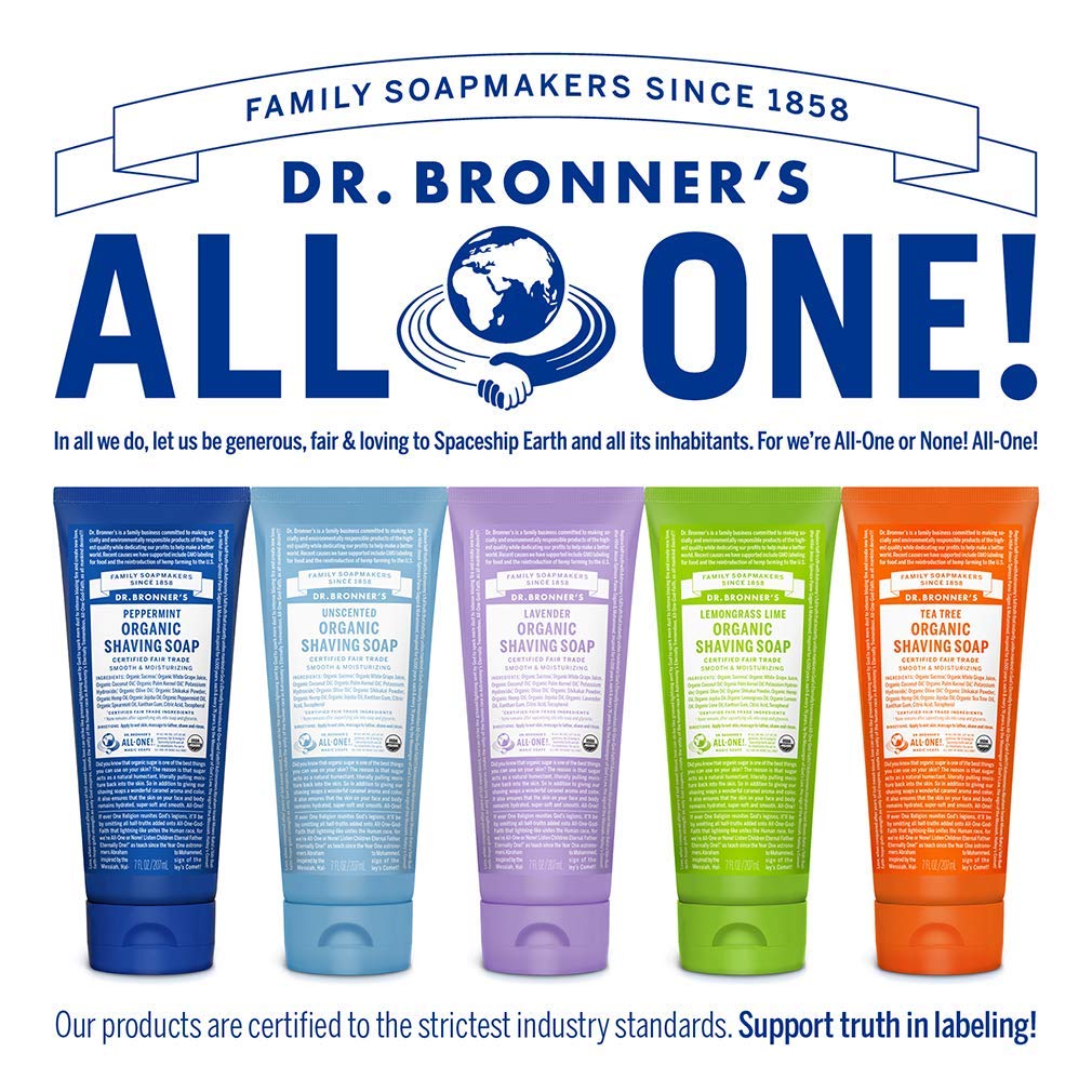Dr. Bronner's Jabón Orgánico Aceites Coco y Oliva: crema rica y espuma suave.