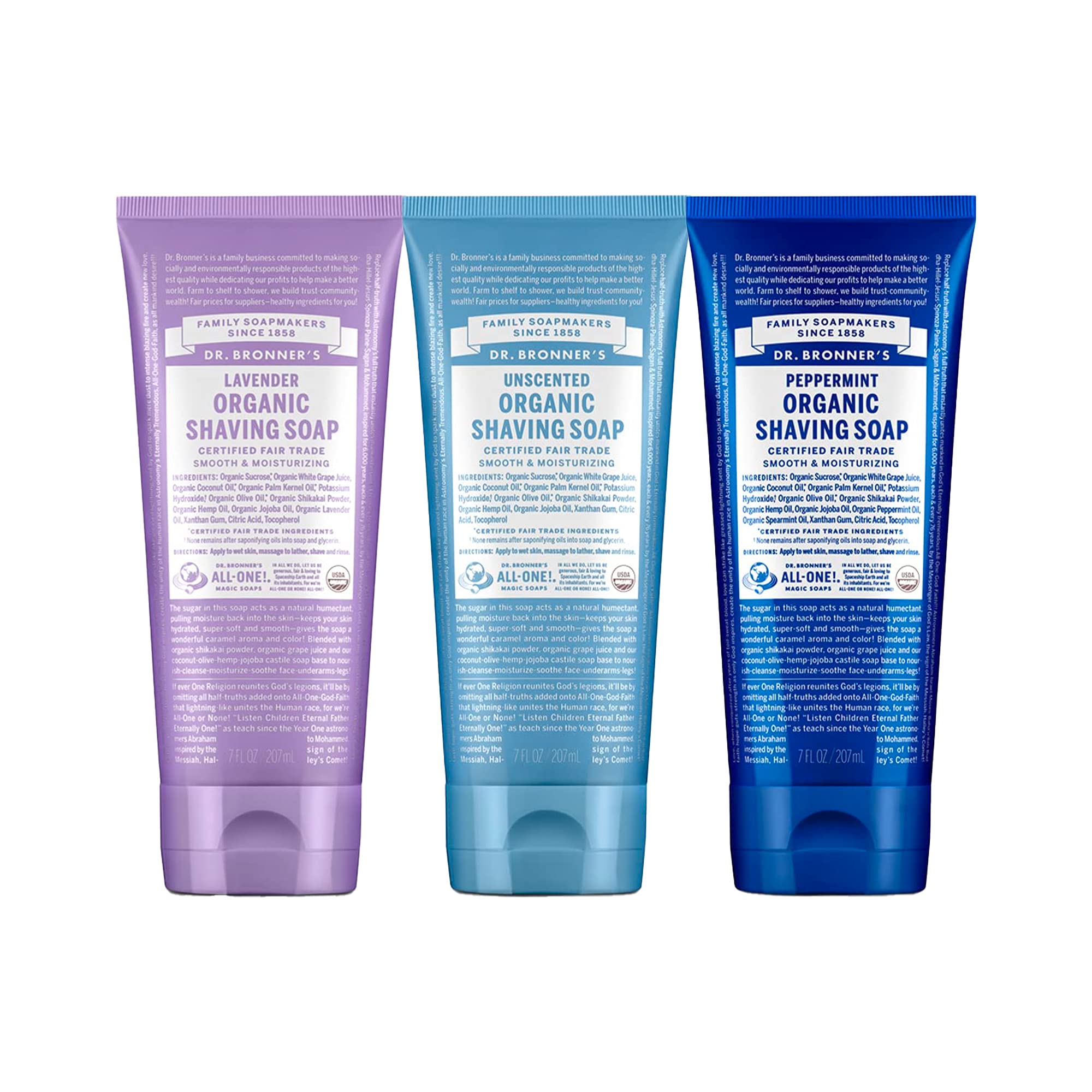 Dr. Bronner's Jabón de Afeitar Orgánico Lavanda: espuma suave para un afeitado cómodo.