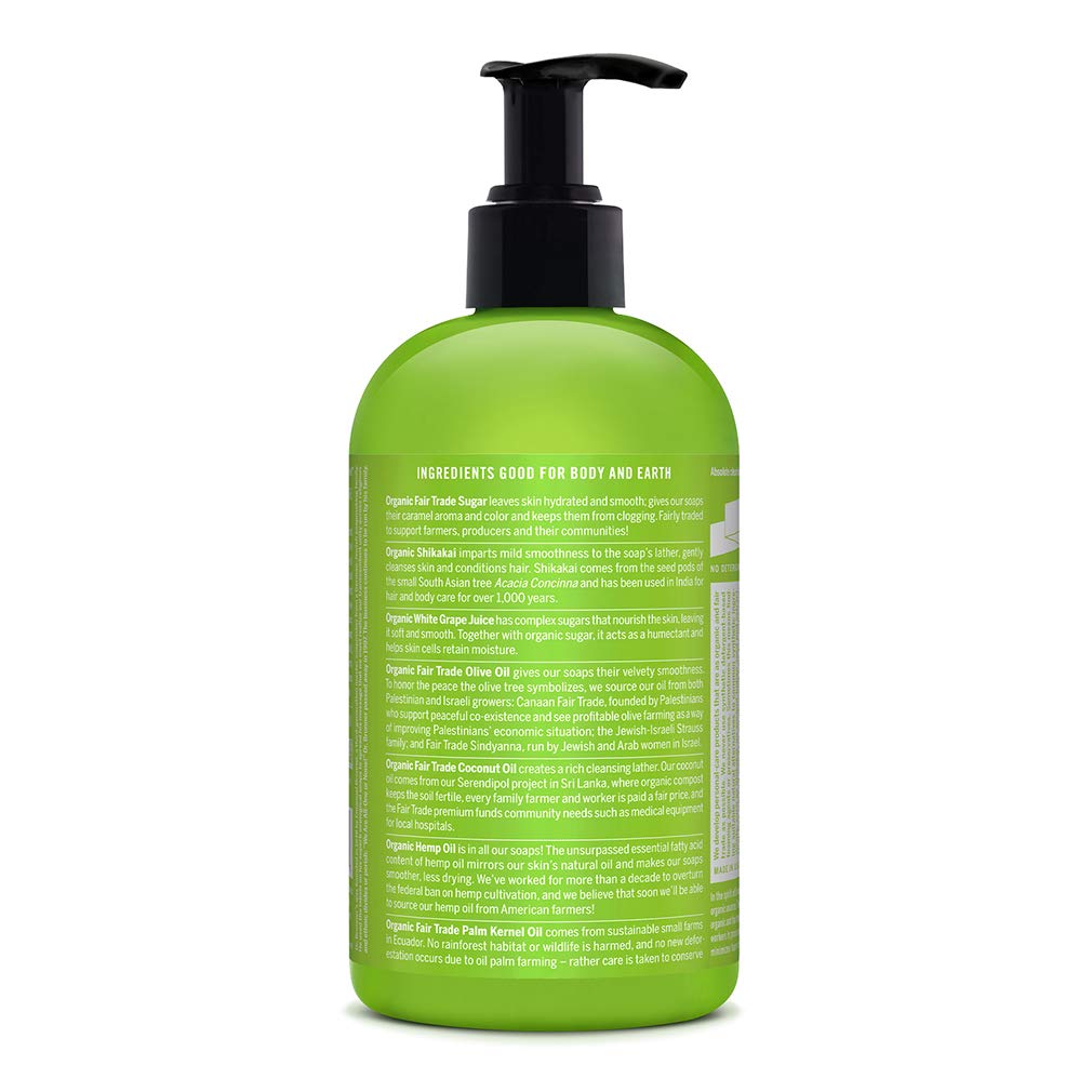 Dr. Bronner's Jabón orgánico con aroma cítrico para cuerpo y rostro suave.