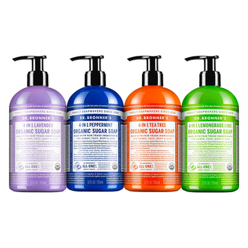 Dr. Bronner's Lavanda: botella de jabón de azúcar orgánico para manos suaves.