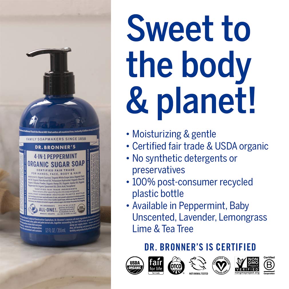 Cabello suave tras usar el jabón de menta Dr Bronner's