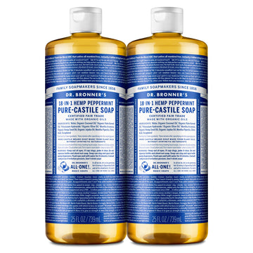 Dr. Bronner's Jabón de Castilla Puro Menta en botella 25 oz para usos múltiples
