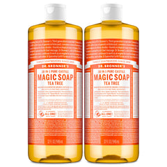 Dr. Bronner's jabon líquido Castile árbol de té para cuerpo y cabello
