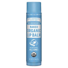Dr. Bronner’s Labial desnudo sin sabor para hidratación suave diaria.