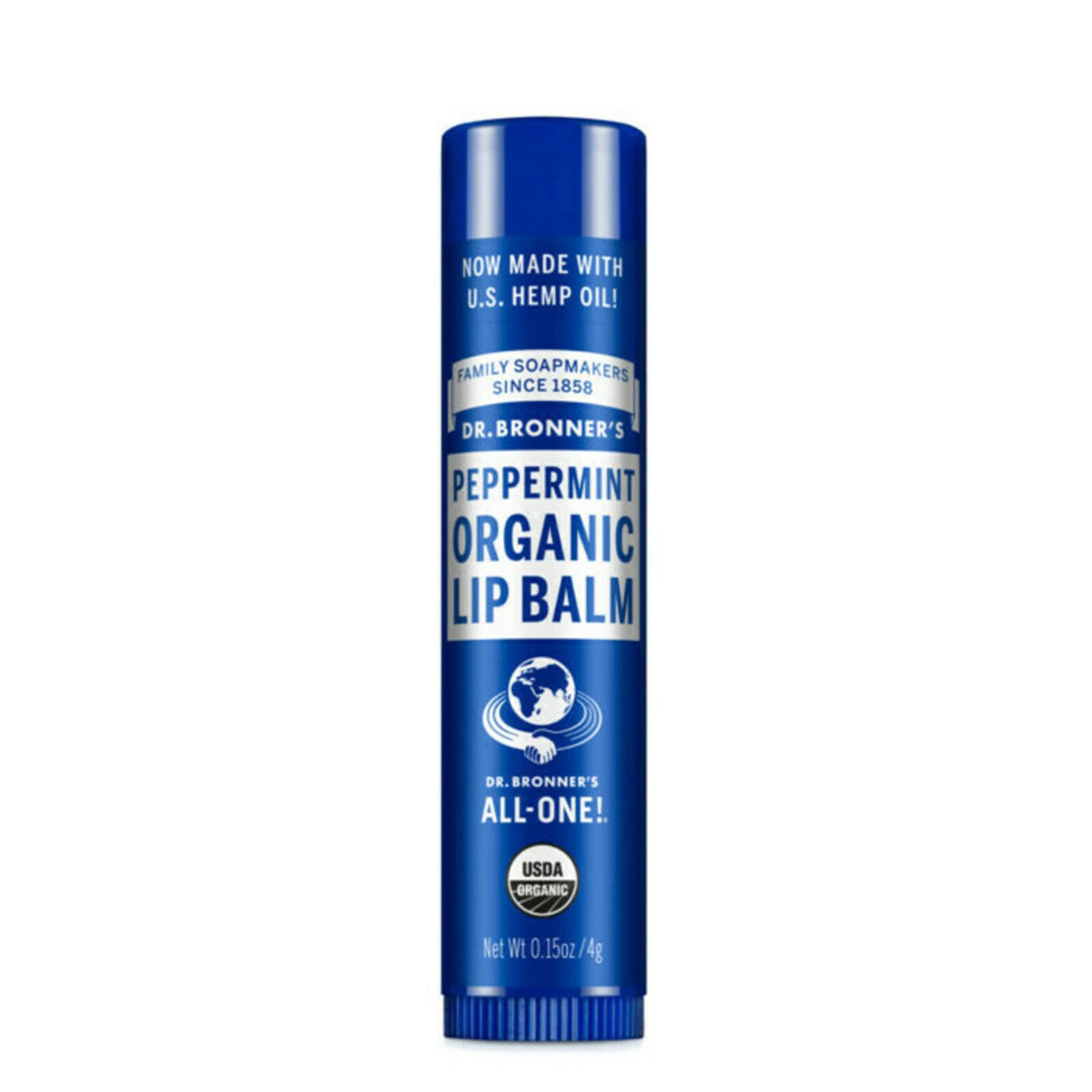 Dr. Bronner's bálsamo labial orgánico menta, aplicación suave para labios hidratados