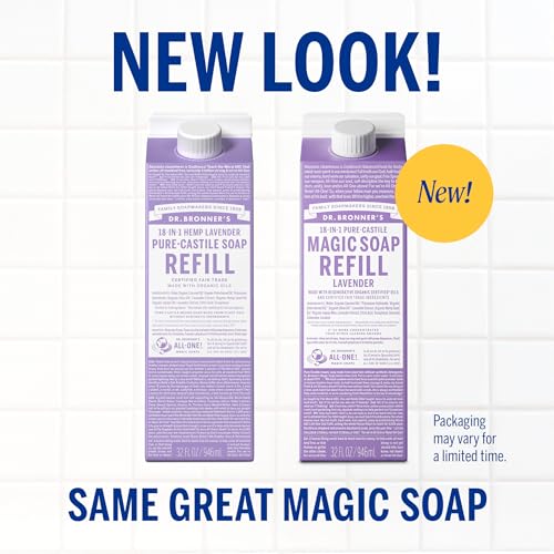 Dr. Bronner's Lavanda - envase recarga plástico reducido para el hogar