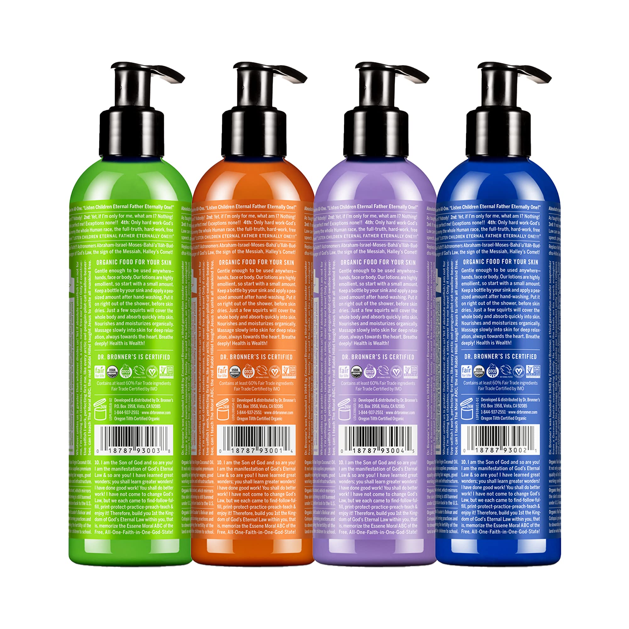 Dr. Bronner's loción orgánica menta: sensación fresca y piel suave.