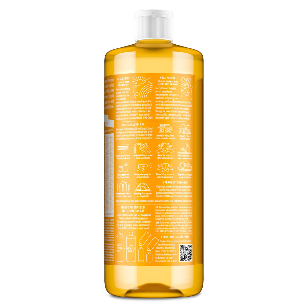 Dr. Bronner’s envase facil reciclaje, contribuye a menos residuos