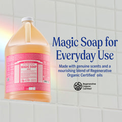 Dr. Bronner's Rosa Castile, espuma densa, experiencia de ducha agradable