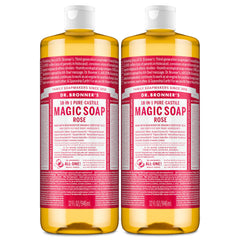 Dr. Bronner's Rosa Castile: jabón líquido con espuma suave para la piel