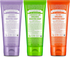 Dr. Bronner's Savon rasage Lavande 7oz — mousse douce et hydratante.