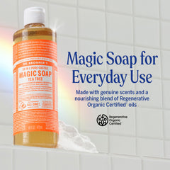Espuma rica de Dr. Bronner's Tea Tree para lavado de manos