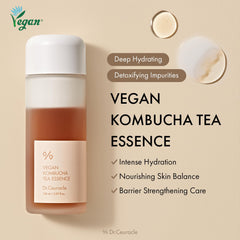 Esencia Dr. Ceuracle de kombucha, aplicación en doble capa para más hidratación.