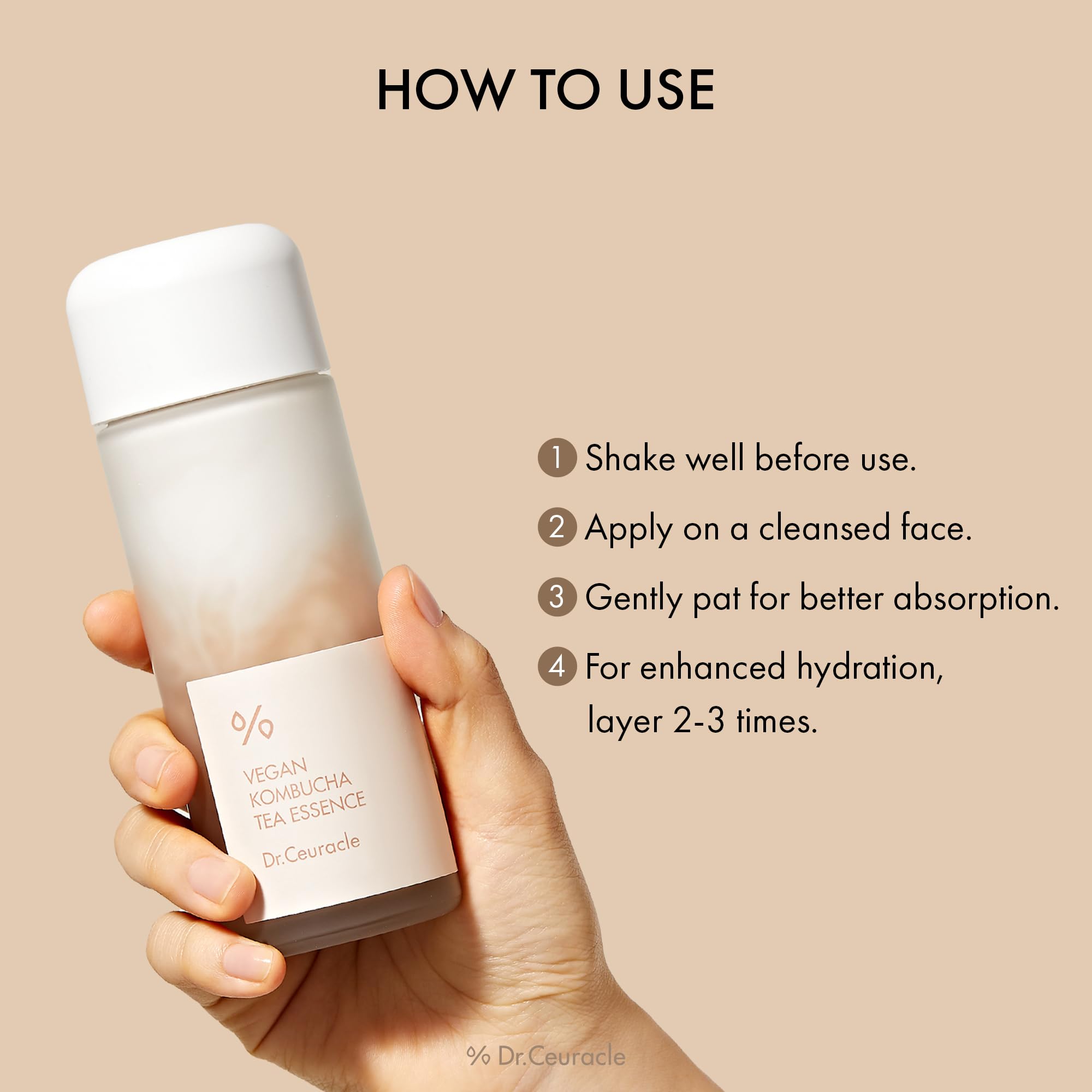 Dr. Ceuracle masajes suaves para mejorar absorción en el rostro.