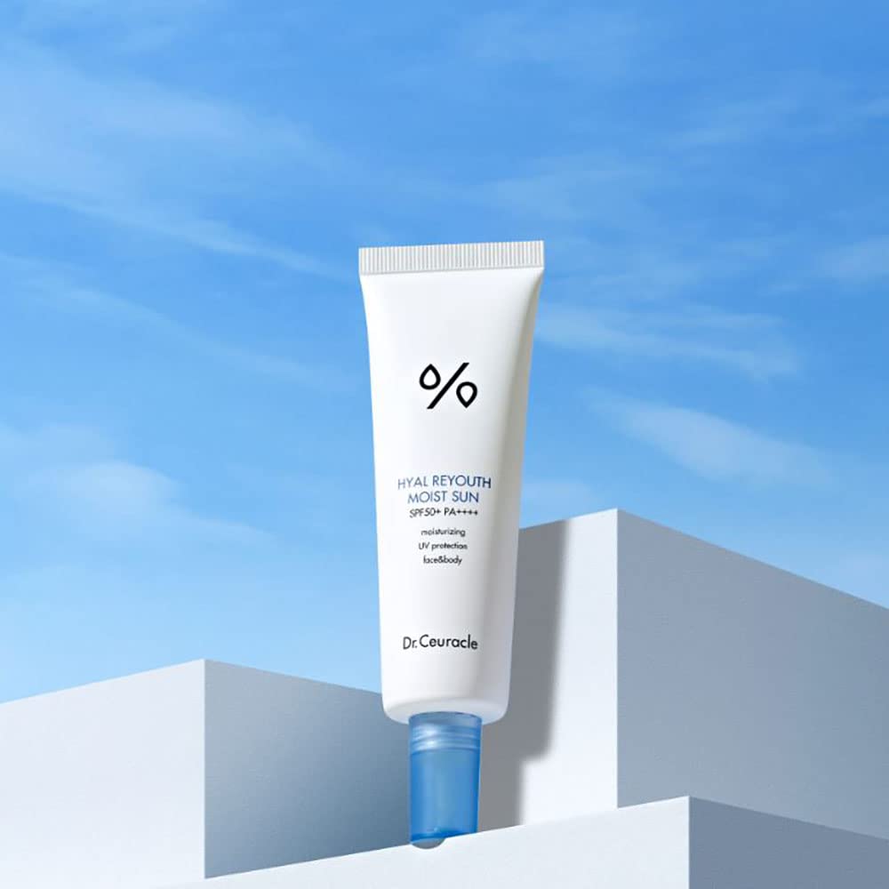 Dr. Ceuracle Hyal Reyouth Moist Sun, fructanos presentes ayudan a la hidratación.