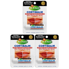 Dr. Dan's Cortibalm paquete triple, hidratación para labios agrietados.