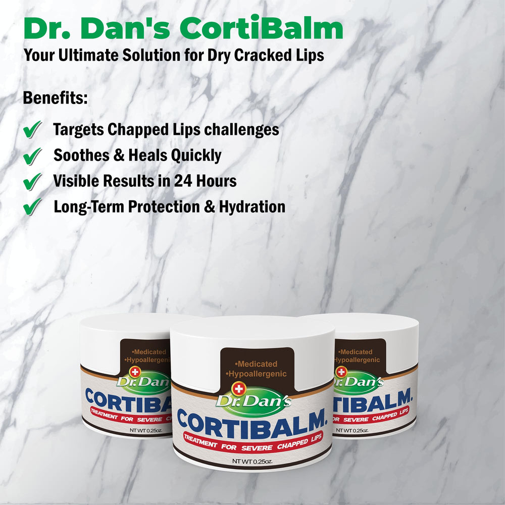 Dr. Dan's Cortibalm uso diario para labios secos y sensibles