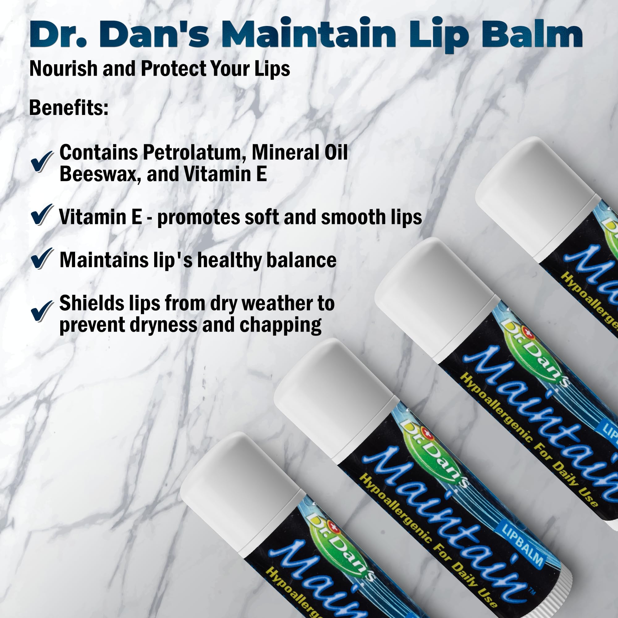 Dr. Dan's Maintain muestra textura suave para aplicación cómoda