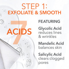 Dr. Dennis Gross Alpha Beta Daily Peel: empaque trasero con instrucciones de uso claro