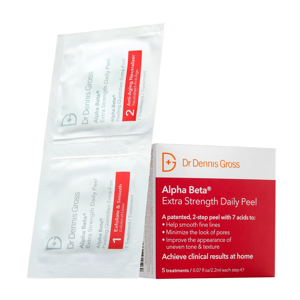 Dr. Dennis Gross Alpha Beta Daily Peel: paño exfoliante paso 1 para brillo inmediato