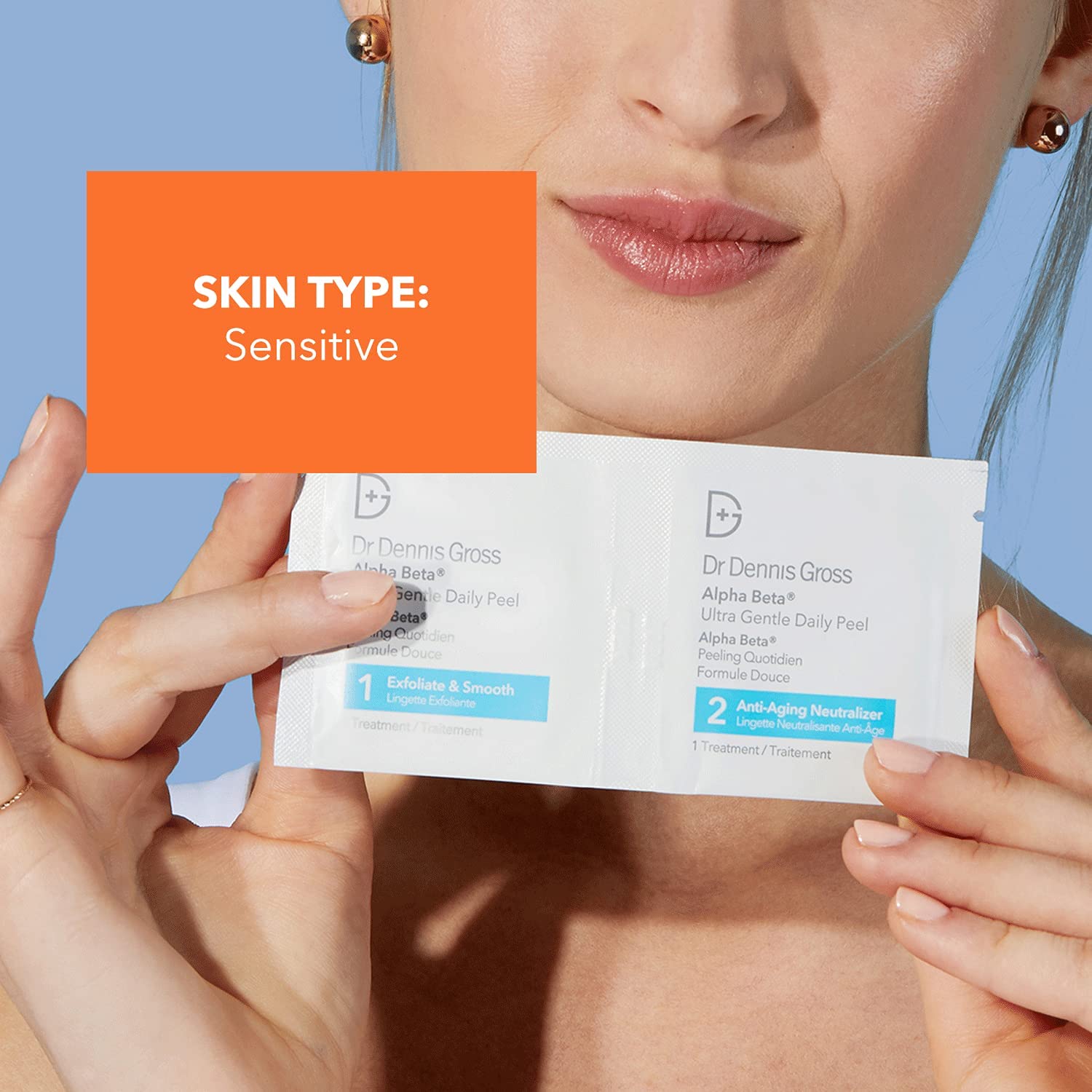 Piel después del uso exhibe tono más uniforme y brillo natural con Alpha Beta Ultra Suave.