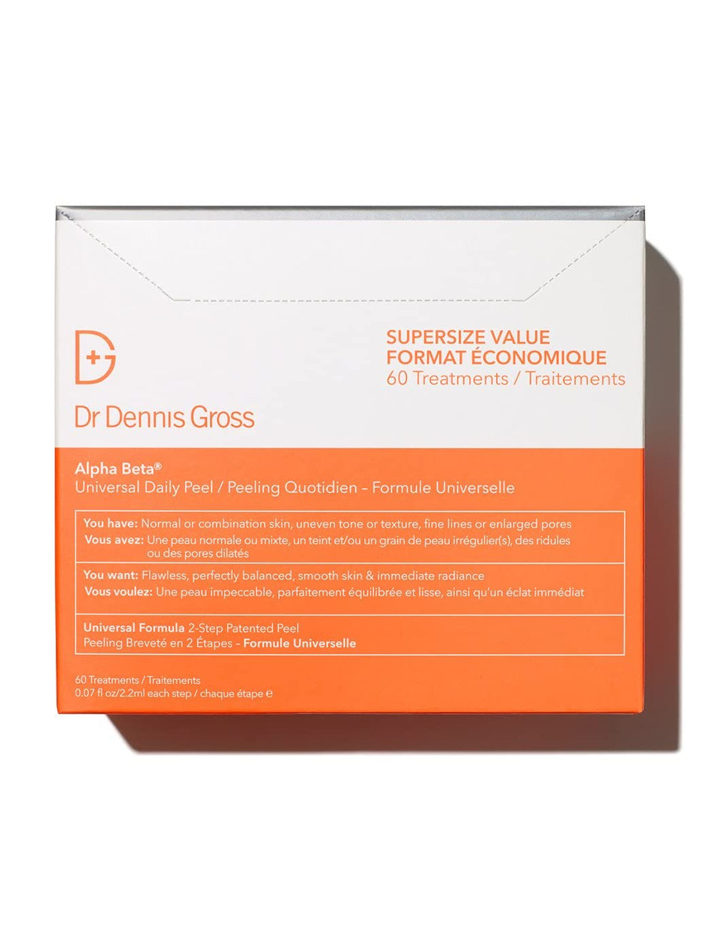 Dr. Dennis Gross Alpha Beta Universal exfoliante diario, bote frontal, exfoliación suave que revela luminosidad.