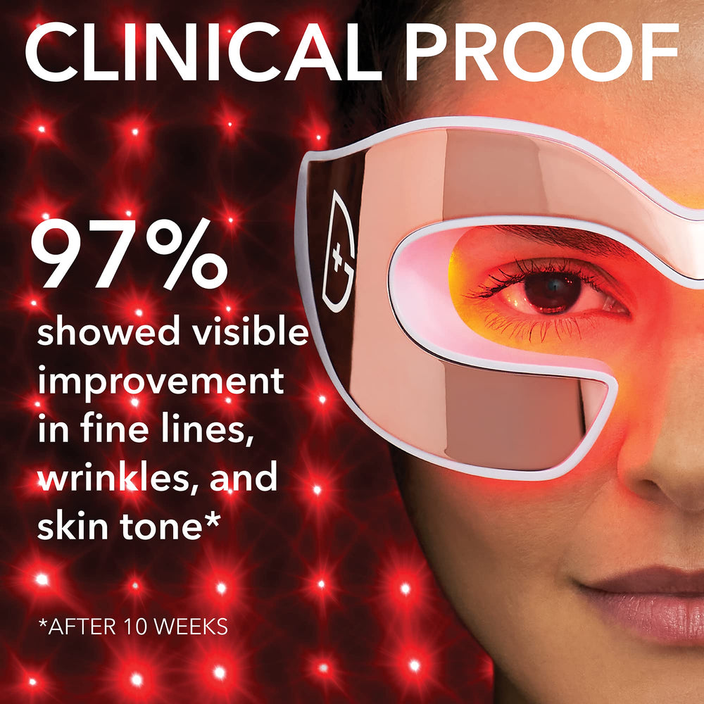 Dr Dennis Gross DRx dpl SpectraLite EyeCare Pro en rostro para uso diario.