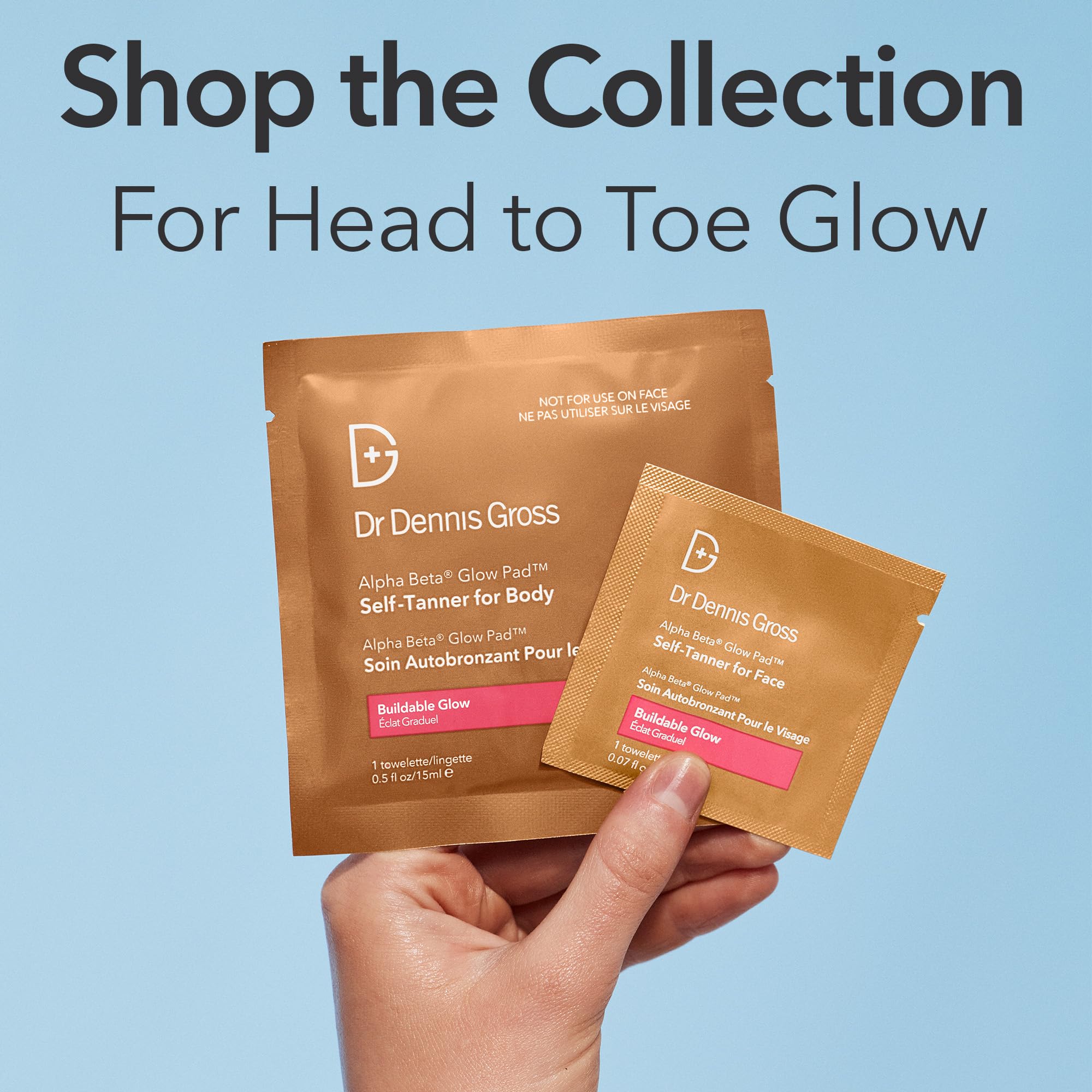 Dr. Dennis Gross Glow Pad sin transferencia para uso cotidiano sin manchas