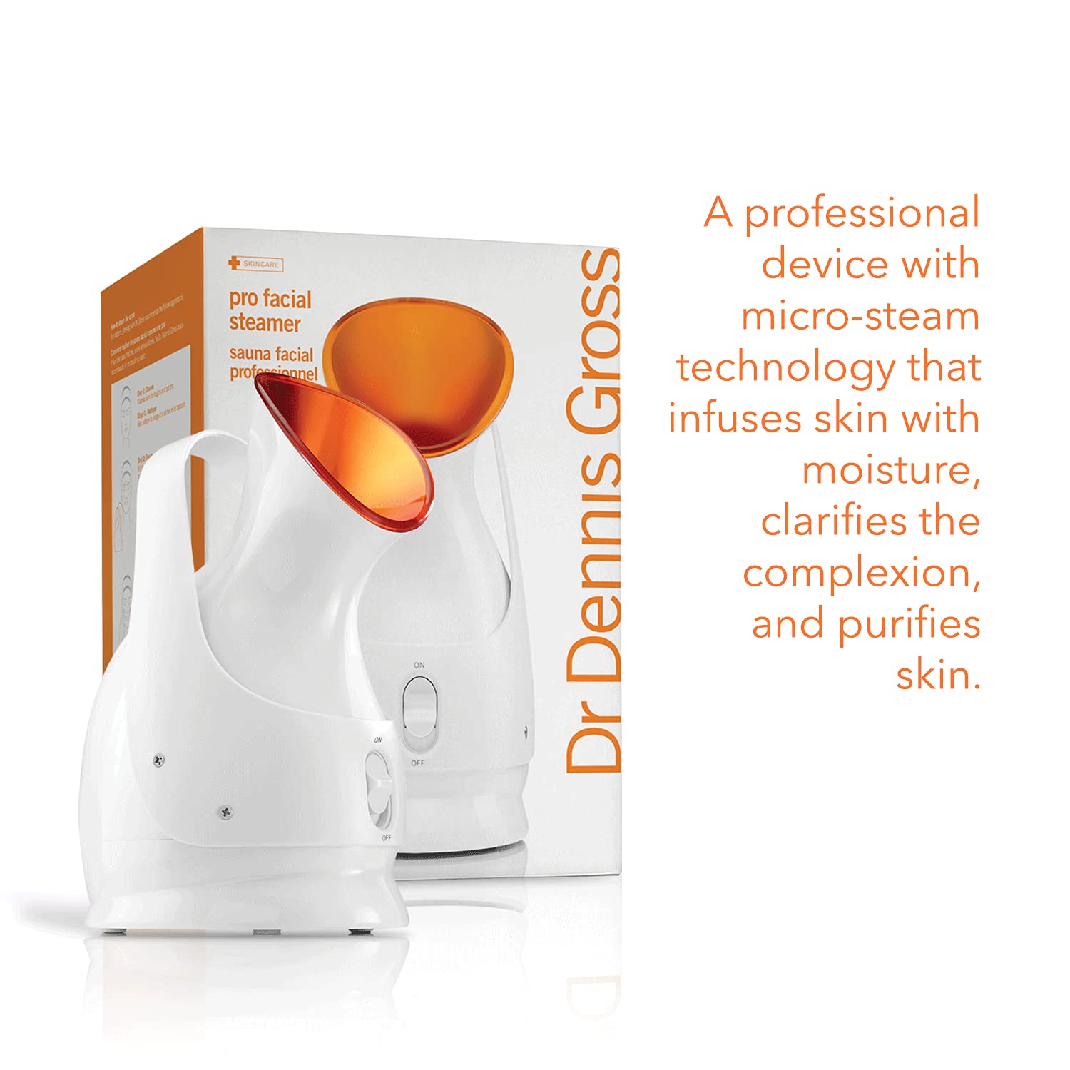 Pro Facial Steamer de Dr. Dennis Gross infunde hidratación y calma la piel.