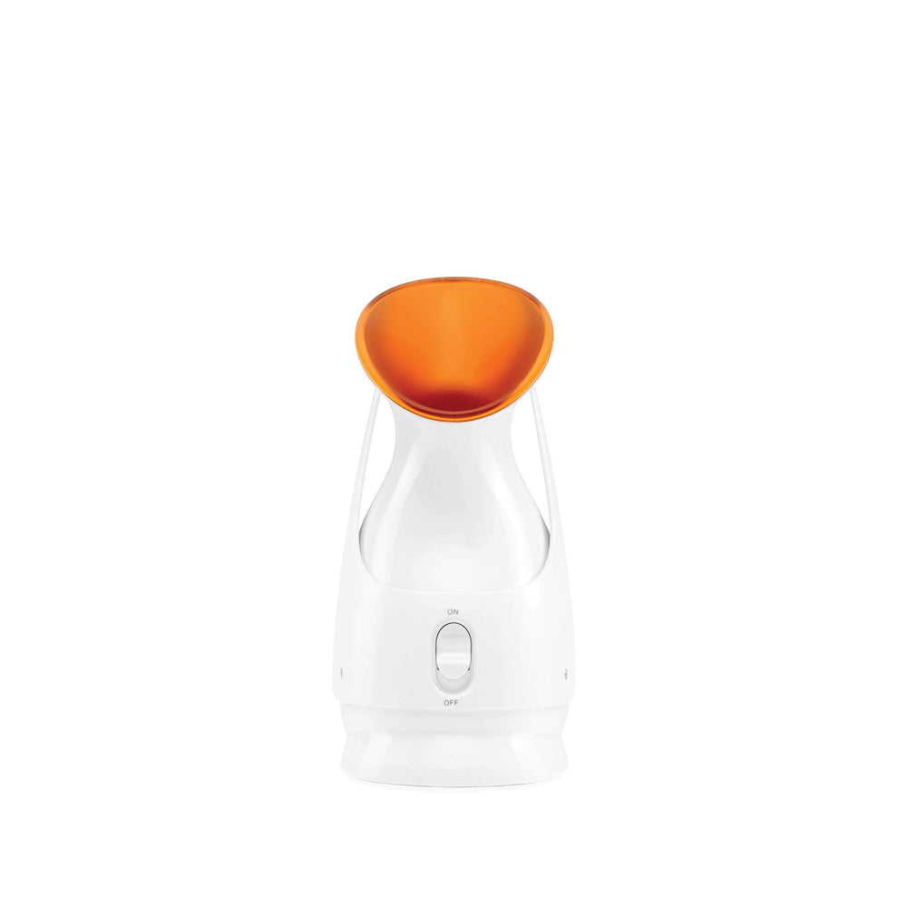 Manija ergonómica del Dr. Dennis Gross Pro Facial Steamer para uso cómodo.
