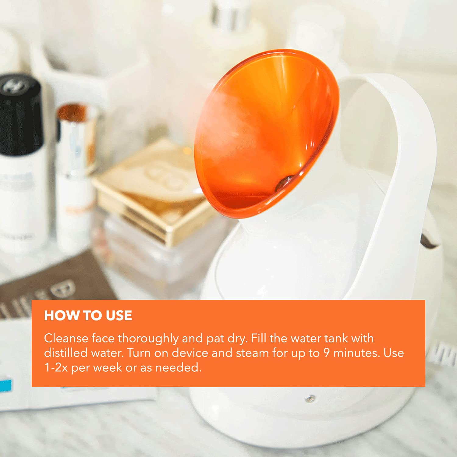 Tecnología de micro vapor en Dr. Dennis Gross Pro Facial Steamer para cuidado en casa.
