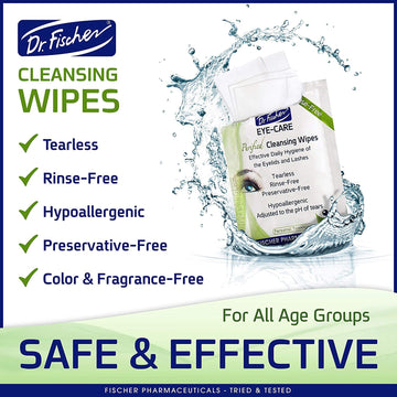 Dr. Fischer Eyelid Wipes eliminacion maquillaje: retiro suave.