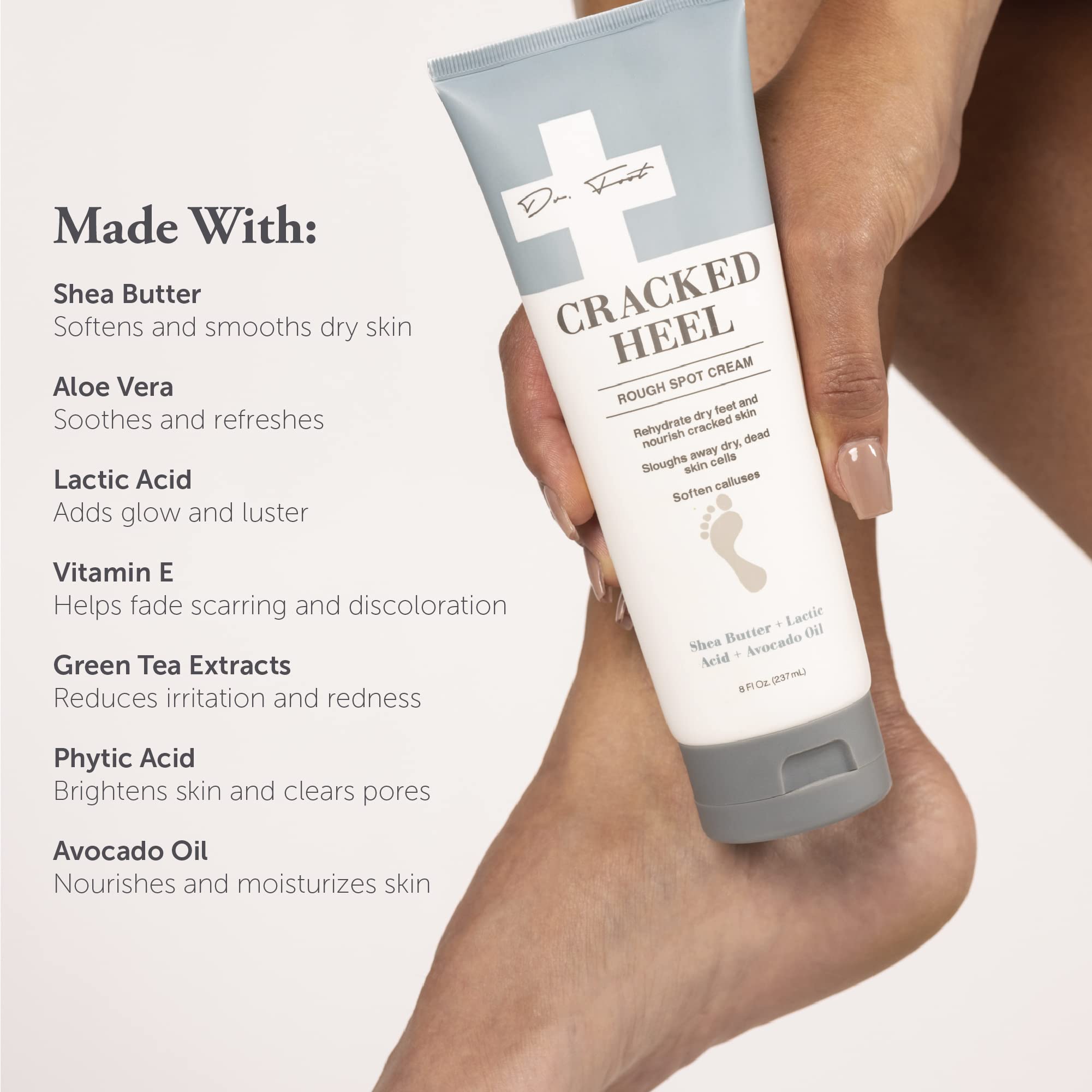 Dr. Foot aloe vera calma irritaciones y piel seca tras la aplicación.