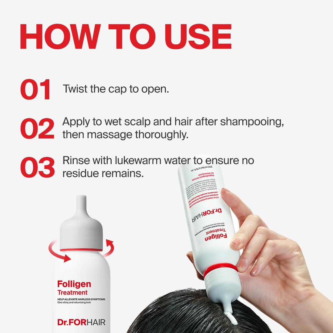 DR.FORHAIR Folligen: aumento de volumen en la raíz para cabello más grueso.