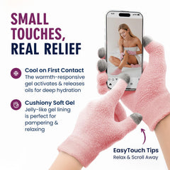 Guantes gel con lavanda para calma y confort durante el uso.